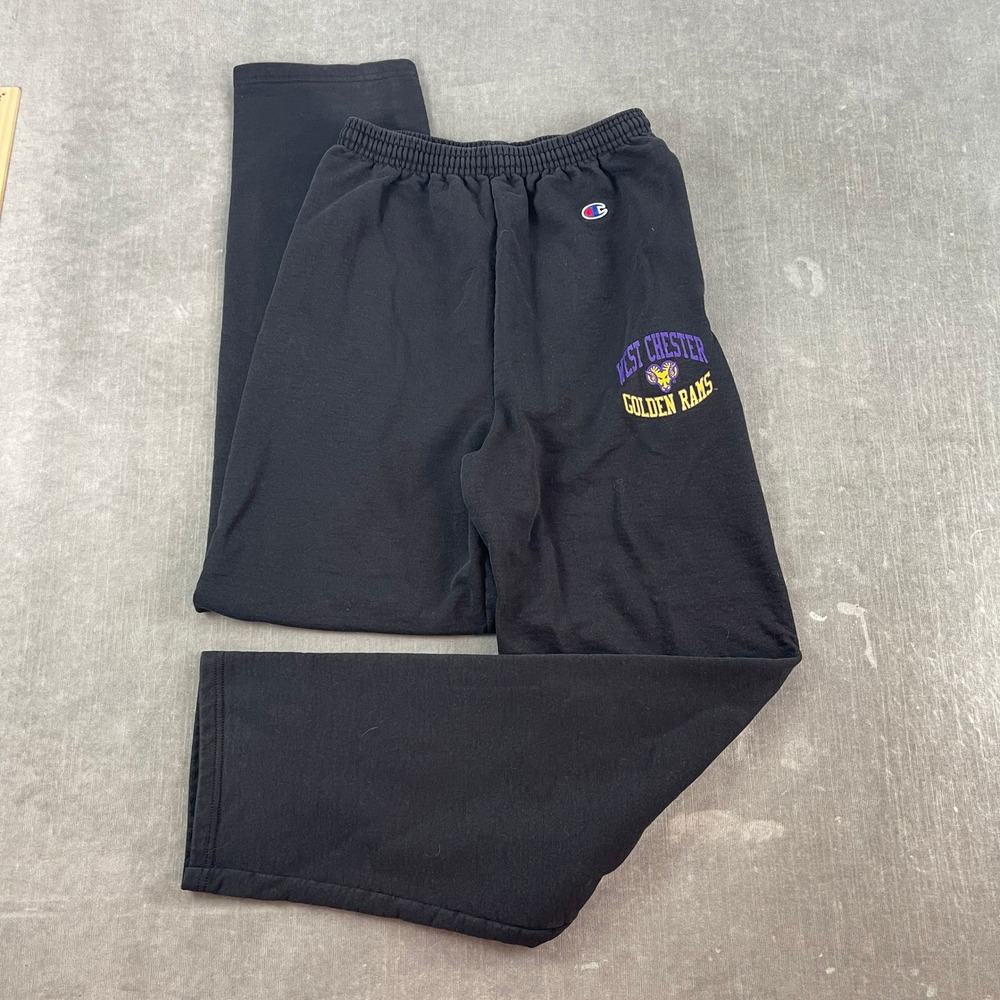 West Chester Golden Rams Men Medium Black Champion Sweatpants Fleece Pockets